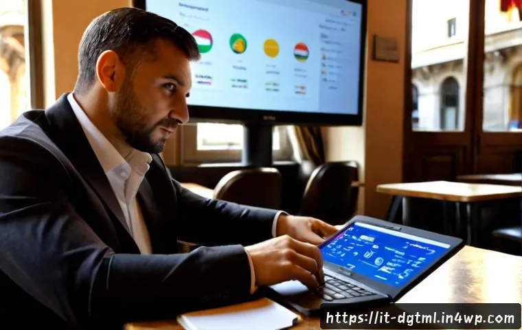 Home 11 비용 효율적인 디지털 광고 타겟팅 방법 - Photorealistic Italian small business owner reviewing a simple digital advertising audience plan on ...