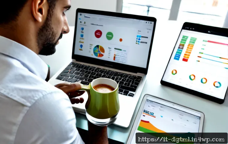 Home 13 디지털 광고 타겟팅을 위한 플랫폼별 분석 - Photorealistic Italian digital marketing analyst in a bright Milan-style contemporary office, studyi...